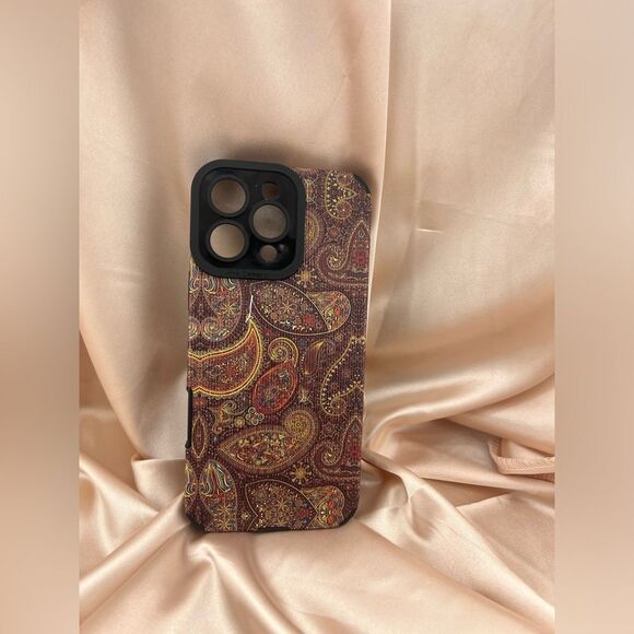Brown Paisley IPhone 16 pro max Case - Picture 7 of 7